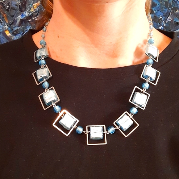 Handmade Glass Bead Necklace - Picture 7 of 7